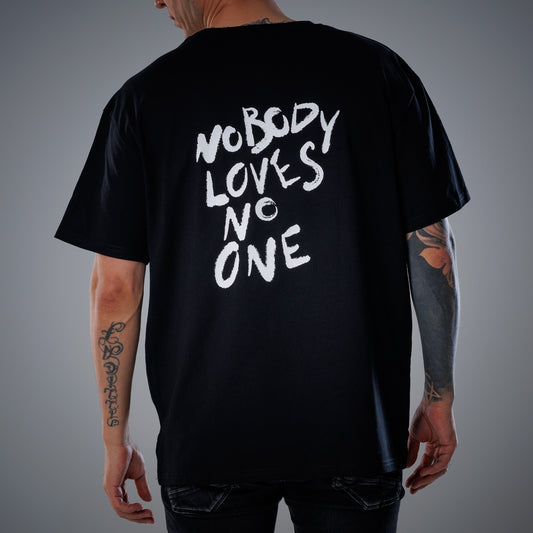 oversized t shirt unisex with print "NOBODY LOVES NO ONE"