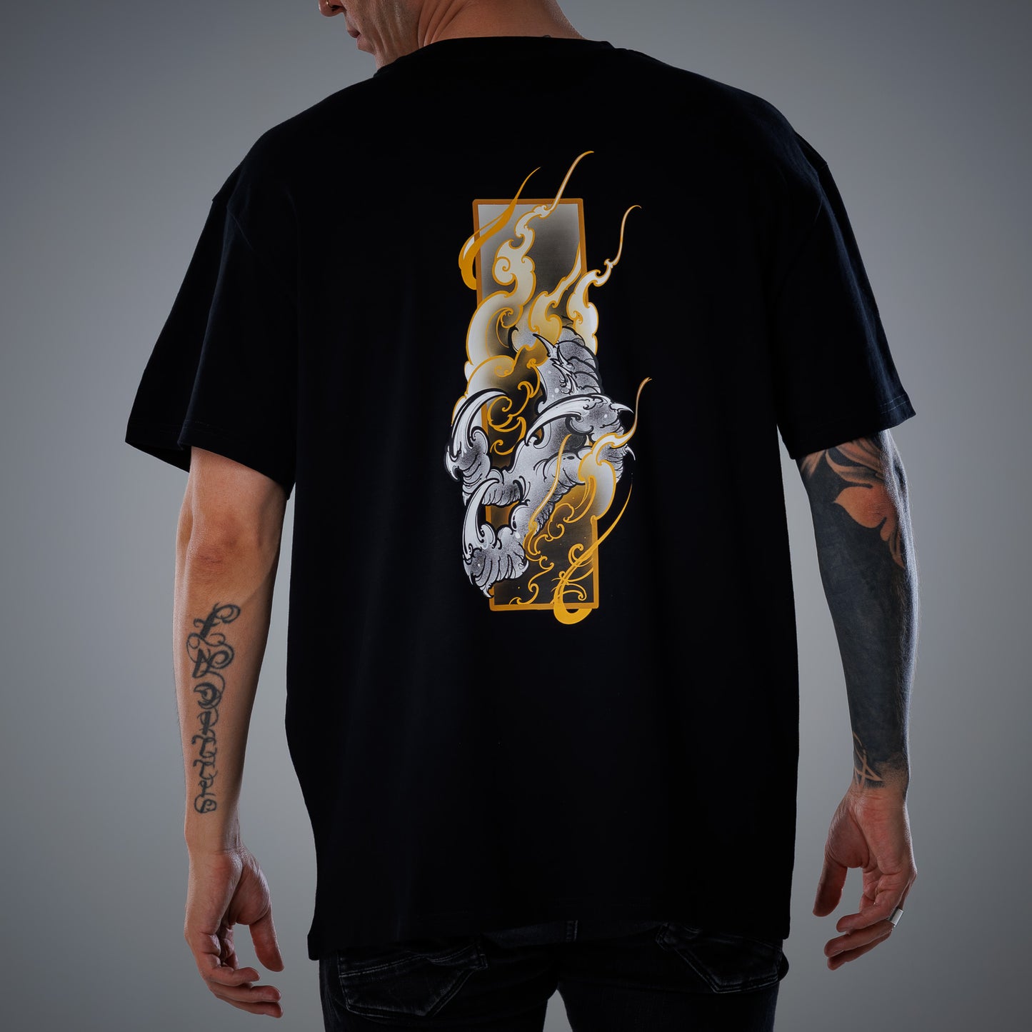 oversized t shirt unisex with print T-shirt “Three Elements” FIRE