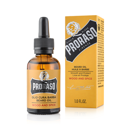 Proraso Beard Oil Wood Spice | Cedar Wood Citrus Fragrance 30ml